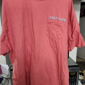 Salt Life Men's Short Sleeve Tee in Coral